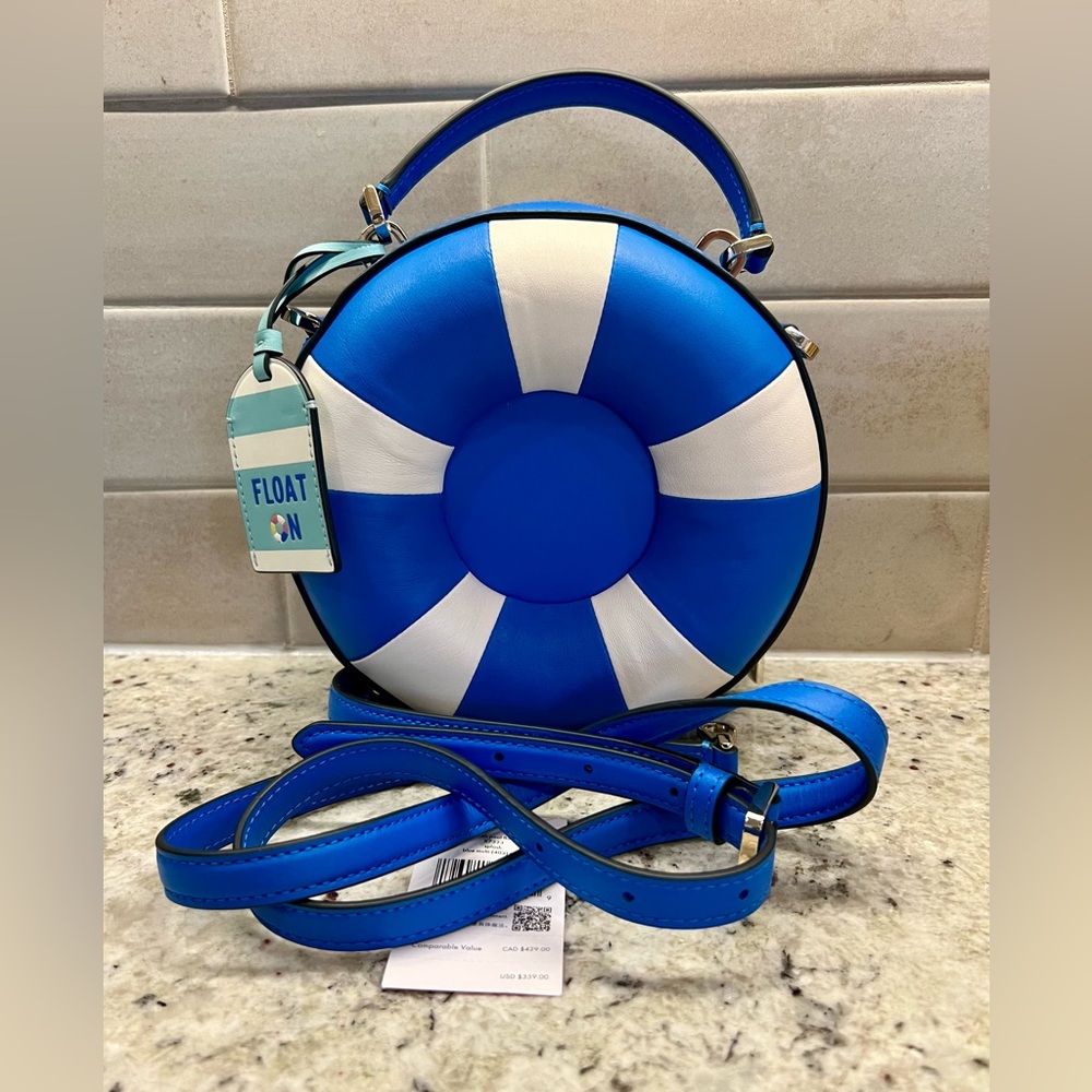 Kate Spade Splash Pool Float Crossbody Blue Multi Novelty NWOT - Picture 1 of 8